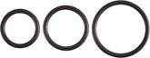 Spartacus Rubber Cock Ring Set (Black) – Versatile Silicone Cock Rings Black COCK RING Set